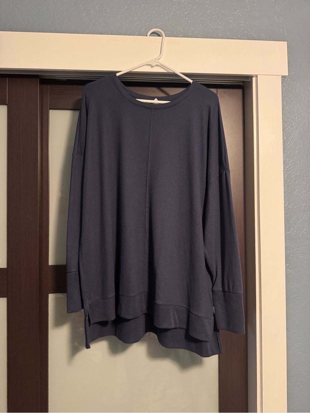 Time and Tru Navy Blue Long Sleeve Pullover Sweater